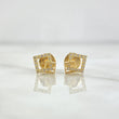 Topos Cuadros Superpuestos 0.85gr / 8mm Circones Blancos Oro Amarillo 18K ©