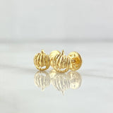 Topos Calabaza 0.8gr / 6mm Oro Amarillo 18K