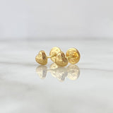 Topos Corazón 0.6gr / 5mm Centro Diamantado Oro Amarillo 18K