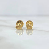 Topos Corazón 0.5gr / 4mm Centro Diamantado Oro Amarillo 18K *