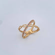 Anillo Cajon Linea 3.25gr / T7 1/4 / Circones Rosados Morados Azules Oro Amarillo 18K &