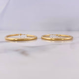 Candongas Jass 2.05gr / 3.3cm / Delgadas Lisas Oro Amarillo 18K $