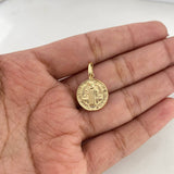 Dije San Benito 1gr / 2.2cm / Troquelado Oro Amarillo 18K $