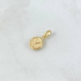 Dije Letra Y 0.35gr / 1.5cm / Circulo Texturizado Rustico Oro Amarillo 18K