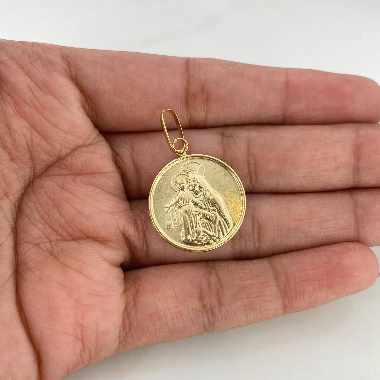 Dije Virgen Del Carmen 2gr / 3.1cm / Troquelado Oro Amarillo 18K #