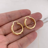 Candongas Semi 3.7gr / 2.5cm / Espiral Oro Amarillo 18K #