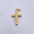 Dije Cruz Cristo 1.3gr / 3.6cm / Troquelado Oro Amarillo 18K &