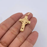 Dije Cruz Cristo San Benito 1.9gr / 3.7cm / Oro Amarillo 18K &