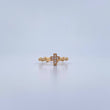 Anillo Cruz 1.7gr / T6 1/2 / Esferas Circones Blancos Oro Amarillo 18K $