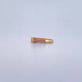 Anillo Solitario Oso Ts 2.2gr / T7 / Circones Rosados Blancos Oro Amarillo 18K $