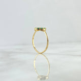 Anillo Circulo Hueco 1.35gr / T7 / Esmeraldas 25Pts Oro Amarillo 18K (Joya)