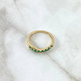 Anillo Churumbela Parcial En Infinito 3gr / T6 1/4 / Esmeraldas 46Pts Oro Amarillo 18K (Joya)