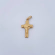 Dije Cruz Cristo San Benito 0.75gr / 2.5cm / Oro Amarillo 18K &