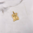 Dije Placa Pergamino Cristo 4.1gr / 3.1cm / Oro Amarillo 18K #