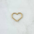 Herraje Corazon Cuadriculado 0.9gr / 1.5cm / Circon Blanco Oro Amarillo 18K