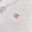 Herraje Corazon  0.9gr / 1.5cm / Circones Blancos Oro Rosa 18K #