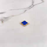 Herraje Trebol VCyA 2.1gr / 2.1cm / Azul Oro Amarillo Nac.Esp. 18K #