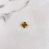 Herraje Trebol VCyA 2.15gr / 2.1cm / Ojo De Tigre Oro Amarillo Nac.Esp. 18K #