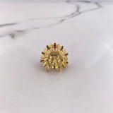 Herraje Rostro Indio 5.9gr / 2.2cm / Circones Colores Oro Amarillo 18K #