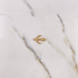 Herraje Ancla 1.5gr / 2.1cm / Circones Blancos Oro Amarillo 18K #