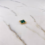 Herraje Trebol VCyA 3.4gr / 2.1cm / Verde Oro Amarillo Nac.Esp. 18K #