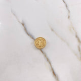 Herraje San Benito 1.55gr / 1.6cm / Tambor Oro Amarillo 18K #