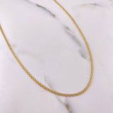 Cadena China 2.8gr / 60cm / 1.7mm Oro Amarillo +1 18K $