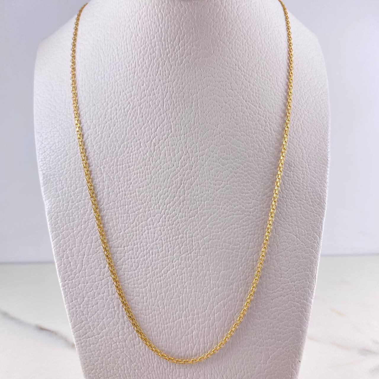 Cadena China 2.8gr / 60cm / 1.7mm Oro Amarillo +1 18K $