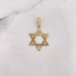 Dije Estrella De David 2.15gr / 4cm / Diamantada Oro Amarillo 18K #