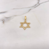 Dije Estrella De David 2.15gr / 4cm / Diamantada Oro Amarillo 18K #