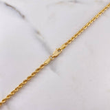 Cadena Lazo 5.85gr / 60cm / 2.4mm Oro Amarillo +3 18K $