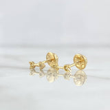 Topos Flecha 0.6gr / 9mm Circones Blancos Oro Amarillo 18K ©