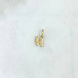 Dije Letra H Cursiva 0.45gr / 1.7cm / Lisa Oro Amarillo 18K