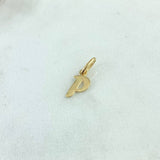 Dije Letra P Cursiva 0.45gr / 1.6cm-Lisa Oro Amarillo 18K *