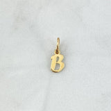 Dije Letra B Cursiva 0.4gr / 1.6cm-Lisa Oro Amarillo 18K *