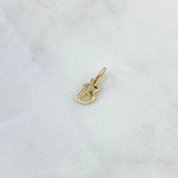 Dije Letra B Cursiva 0.4gr / 1.6cm-Lisa Oro Amarillo 18K *