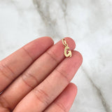 Dije Letra G Cursiva 0.35gr / 1.6cm / Lisa Oro Amarillo 18K