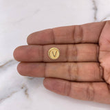 Herraje Letra V 0.5gr / 1cm / Oro Amarillo 18K #