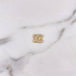 Herraje CC 0.9gr / 1.3cm / Circones Blancos Oro Amarillo 18K #