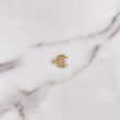 Herraje Luna 0.9gr / 1.1cm / Circones Blancos Oro Amarillo 18K #