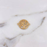 Herraje Arbol De La Vida 1.7gr / 2.1cm / Circones Colores Oro Amarillo 18K #