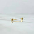 Piercing Ombligo Bola 0.35gr / 2cm / 3mm Lisa Rosca Bola Oro Amarillo 18K (Joya) ©