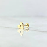 Piercing Corazón 0.55gr / 5mm Rosca Plana Oro Amarillo 18K (Joya) *