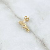 Piercing Penta Arco 0.8gr / 1.1cm / Circones Blancos Oro Amarillo 18K (Joya) *