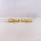 Candongas Ivy 3.25gr / 2.5cm / Rayadas Entorchadas Oro Amarillo 18K #