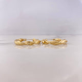 Candongas Valen 3.15gr / 3cm / Espiral Rayadas Oro Amarillo 18K #