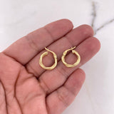 Candongas Milu 1.45gr / 1.6cm / Entorchadas Oro Amarillo 18K #