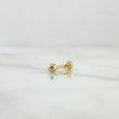 Piercing Chispa Recto 0.35gr / 1.4cm / Bola 4mm - Bola Rosca Oro Amarillo 18K (Joya) *