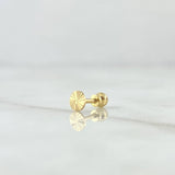 Piercing Circulo 0.3gr / 1cm / Diamantado Rosca Bola Oro Amarillo 18K (Joya)