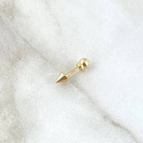 Piercing Punta 0.35gr / 1.2cm / Rosca Bola Oro Amarillo 18K (Joya)